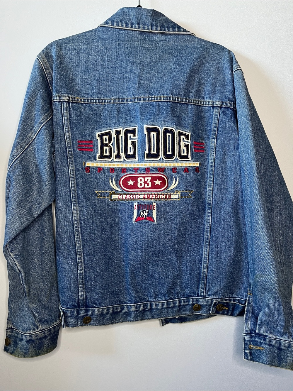 vintage 1990s Big Dogs denim jacket